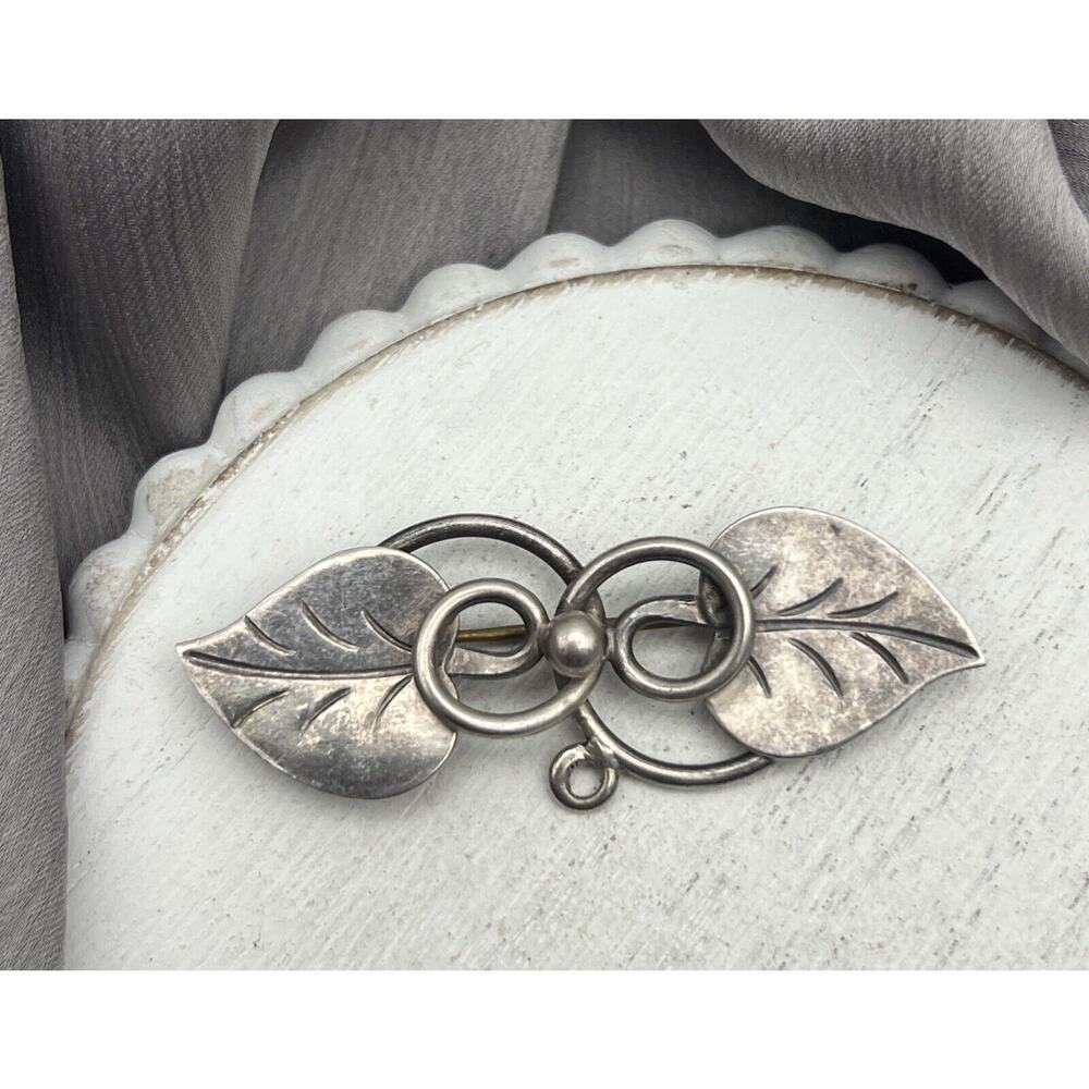 Antique Alphonse La Paglic Marked Sterling Silver Brooch Design #113